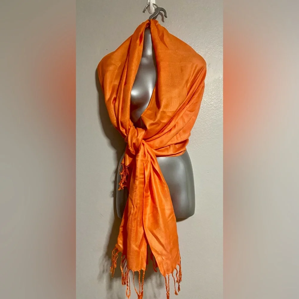 Pashmina Vibrant Orange Wrap